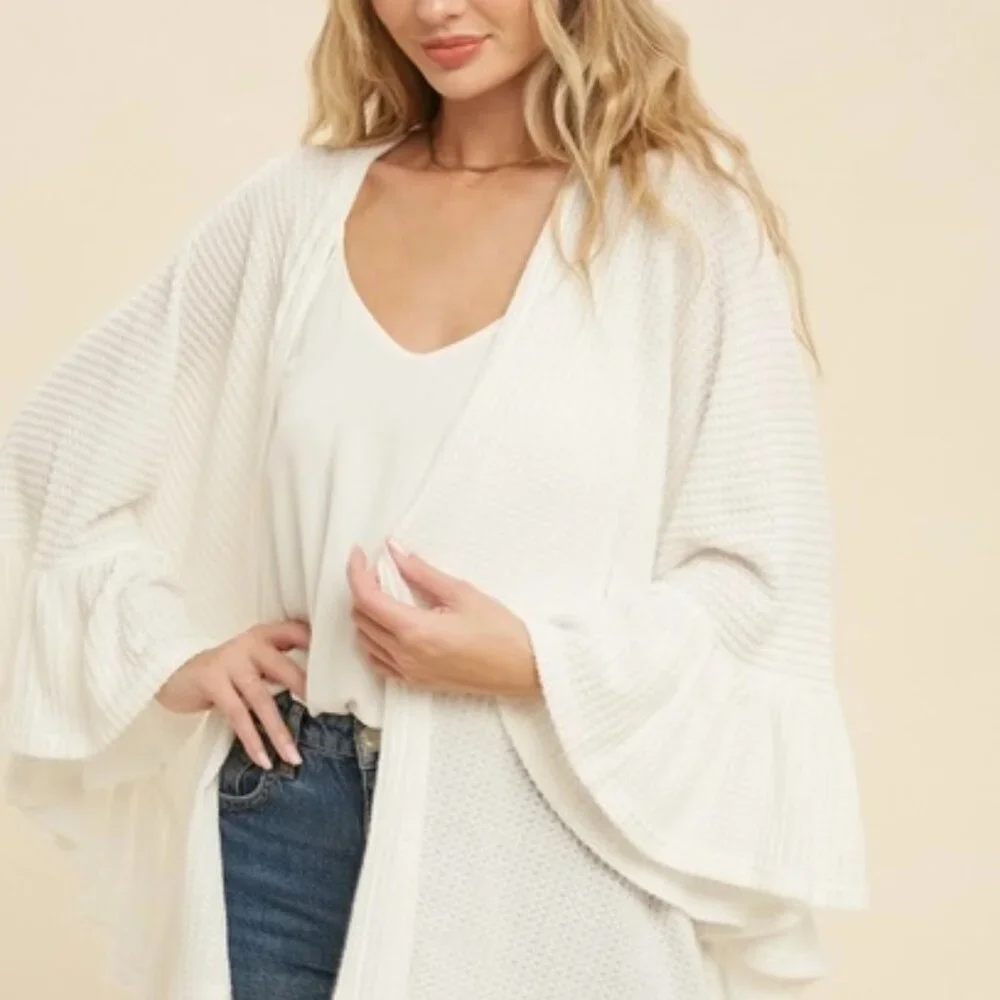 FINAL PIECES!!! ($16) Ruffle Hem Cardigan - Picture 7 of 8